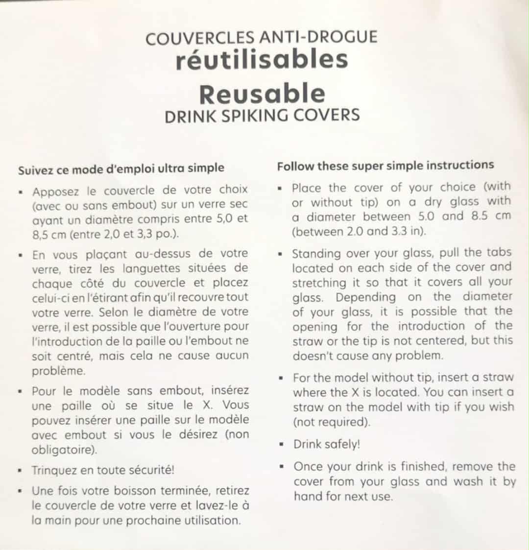 Couvre-verre anti drogue réutilisable – Protection boisson | Sécurité soirée | Emma Protect