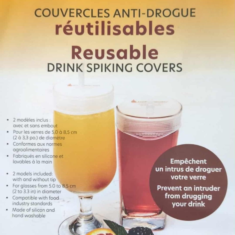 Couvre-verre anti drogue réutilisable – Protection boisson | Sécurité soirée | Emma Protect