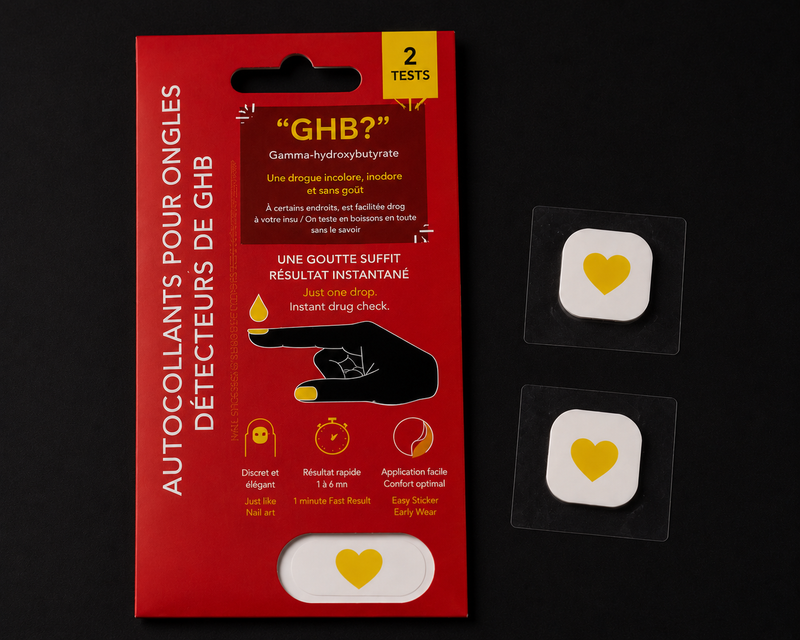 Sticker ongle détecteur GHB (x2)